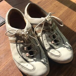 7.5 Mens Golf Shoes Clark’s White Unstructured Leather Sport Shoes